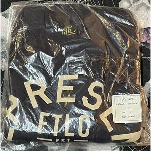 NWT VINTAGE FATLACE ILLEST NAVY/TAN CREWNECK COTTON SWEATSHIRT SZ L SEALED